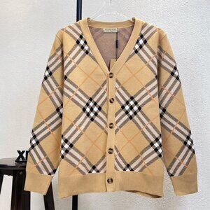 Burberry classic twill knit cardigan sweater